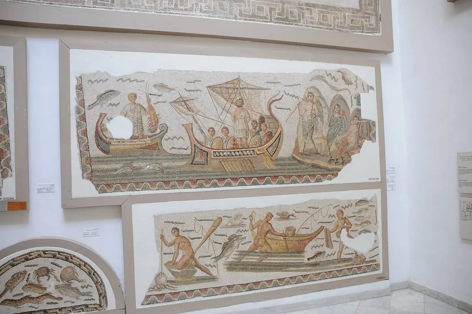 Roman mosaics displayed in the Bardo National Museum in Tunis