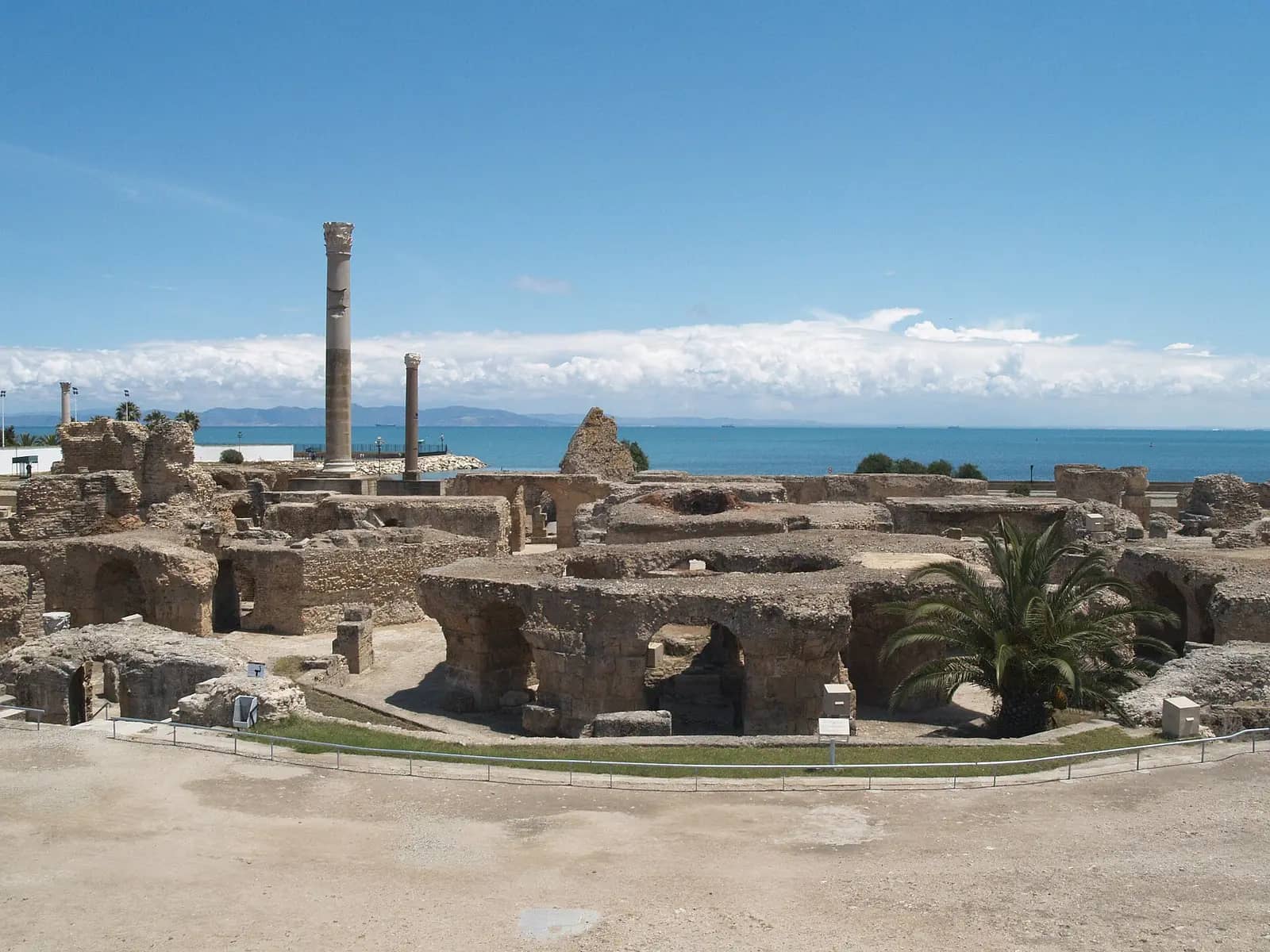 The Antonine Baths of Carthage beside the Gulf of Tunis