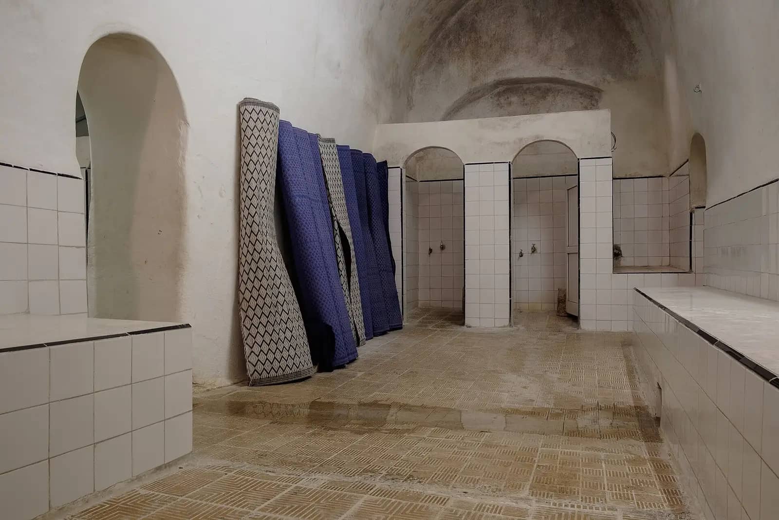 Steam room of a traditional Tunisian hammam